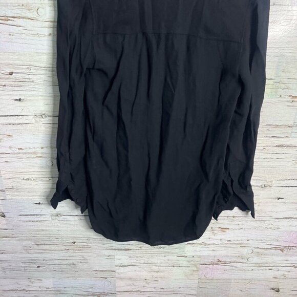 J. Crew Black 3/4 Sleeve Relaxed Blouse size 2 - Picture 8 of 9